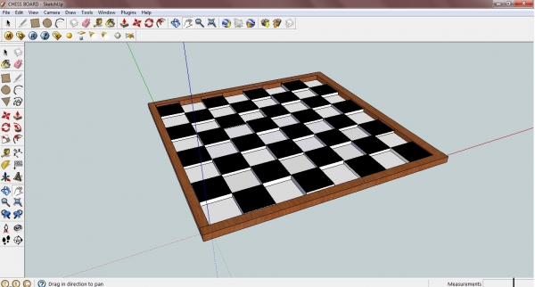 Creation of chess board with pawns: Step 1